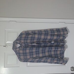 Denim & Flower Ricky Singh Plaid Textured Flannel Shirt Size Medium